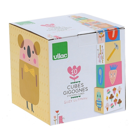 Cuburi din carton - Jucarie de stivuit Kawaï chic, Suzy Ultman - Vilac [2]