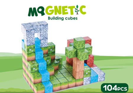 Cuburi magnetice - In natura 104 piese (2.5 cm) [4]