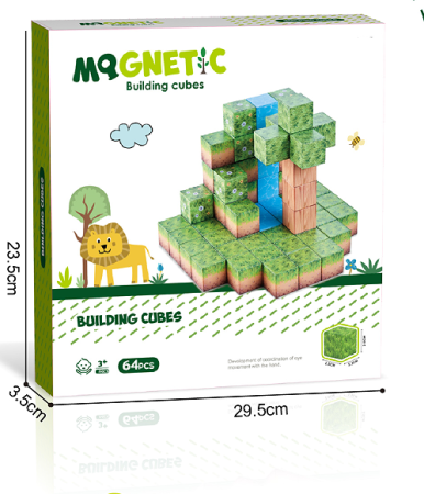 Cuburi magnetice - In natura 64 piese (2.5 cm) [1]