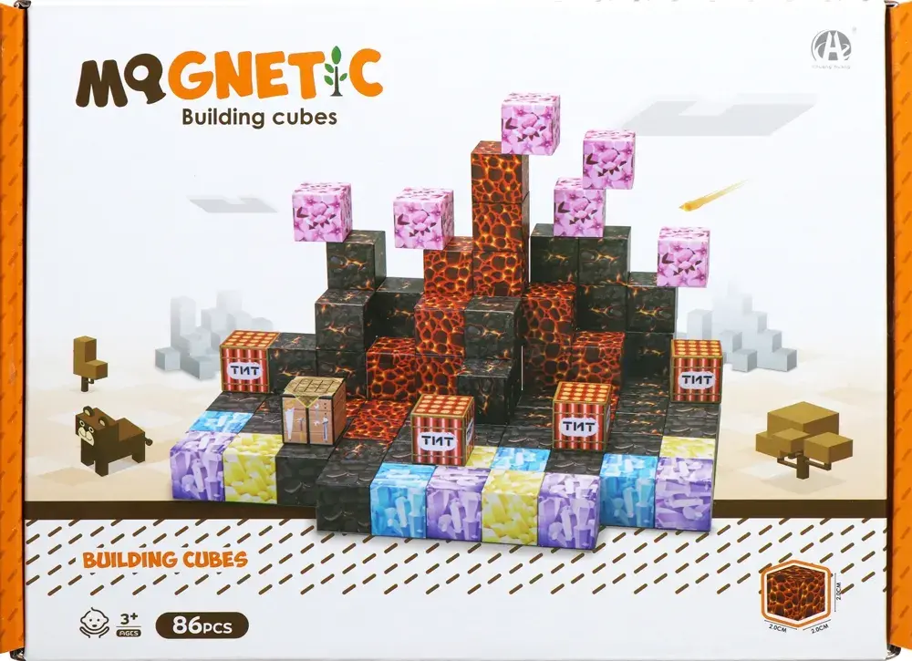Noutati - Cuburi magnetice - TNT 86 piese (2 cm)