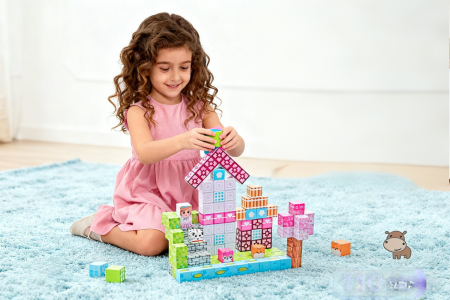 Cuburi magnetice  - Universul printeselor 110 piese (2 cm) [4]