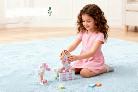 Cuburi magnetice  - Universul printeselor 193 piese (2 cm) [3]