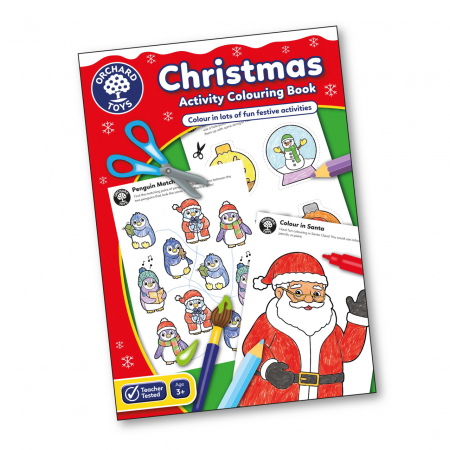 Cutie 3 in 1 Ajunul Craciunului - joc educativ, puzzle si carte de colorat cu activitati [2]