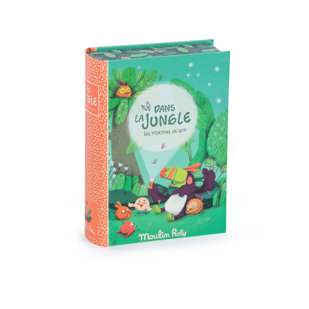 Jucarii 7-10 ani - Cutie cu lanterna de proiectat povesti In jungla, Moulin Roty
