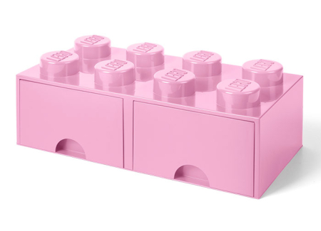 LEGO® - Cutie depozitare LEGO 2x4 cu sertare, roz