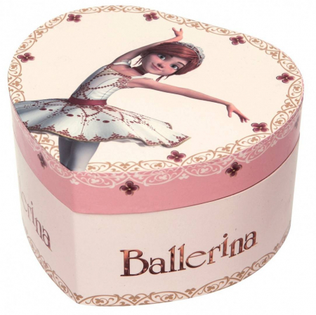 Bijuterii fantezie - Cutie muzicala inima "Ballerina"