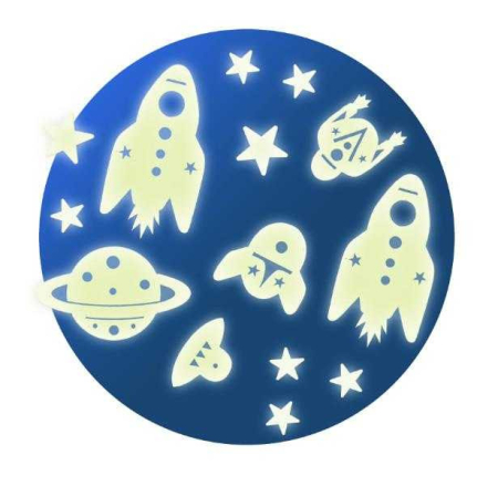 Jucarii 3-5 ani - Decor fluorescent Djeco, Cosmos