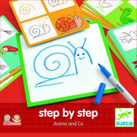 Deseneaza pas cu pas, animale &amp; co Djeco