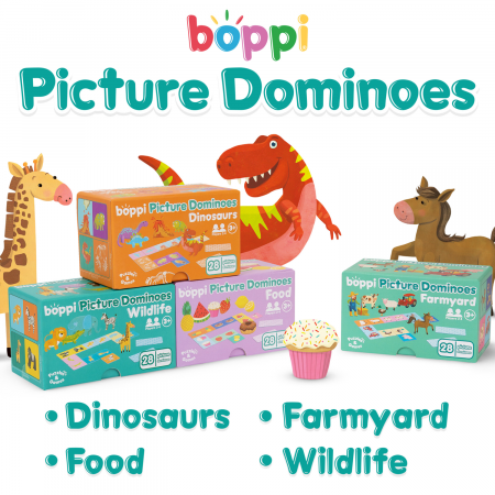 Domino cu Imagini Boppi, 28 piese, Dinozauri [4]