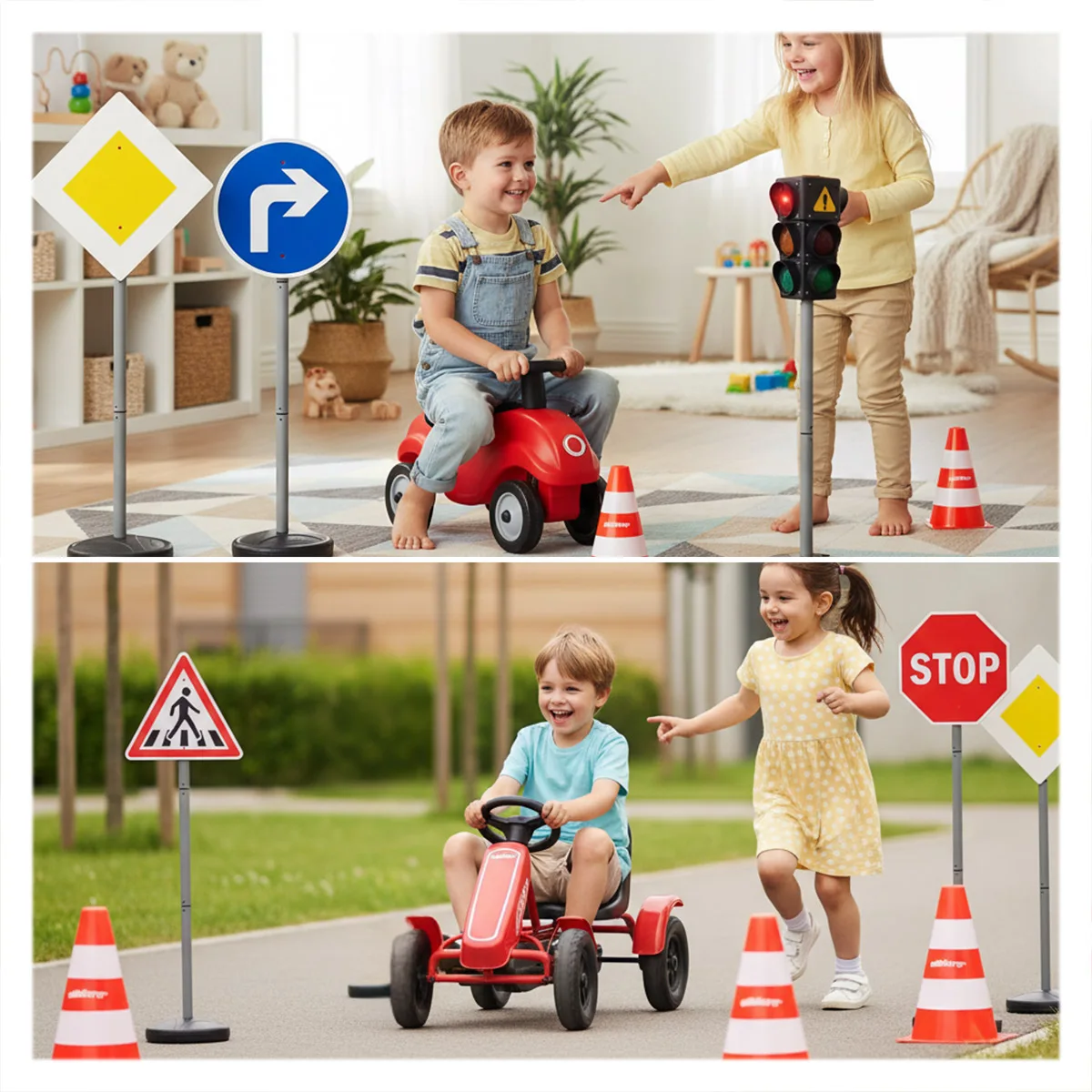 Educatie rutieră, set cu semafor si indicatoare XXL [3]