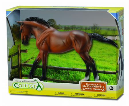 Figurina in cutie Iapa Thoroughbred Bay pictata manual WB Collecta [1]