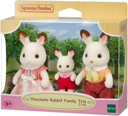 FIGURINE SYLVANIAN FAMILIES-FAMILIA IEPURASILOR CHOCOLATE TRIO [2]