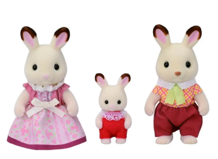 FIGURINE SYLVANIAN FAMILIES-FAMILIA IEPURASILOR CHOCOLATE TRIO [1]