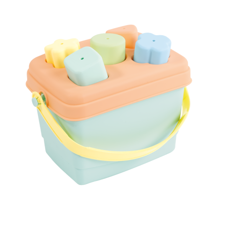 Jucarii de Indemanare - Galetusa cu sortator - Pastel (5 piese)