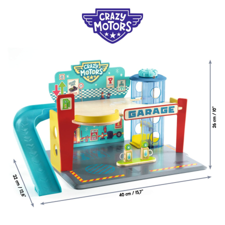Garaj pentru masinile Crazy Motors, Djeco [1]