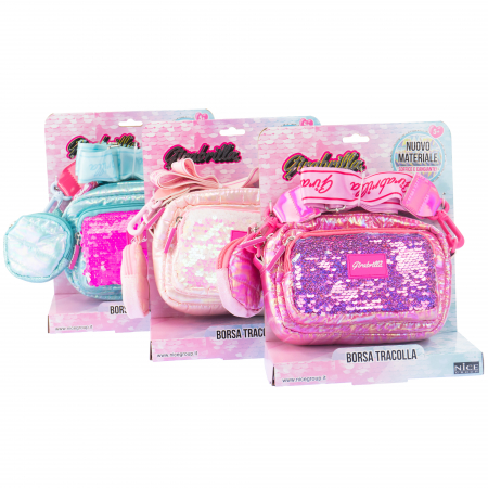 Geanta clutch si portofel monede Girabrilla - matlasata, cu paiete reversibile [3]