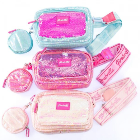 Geanta clutch si portofel monede Girabrilla - matlasata, cu paiete reversibile [2]