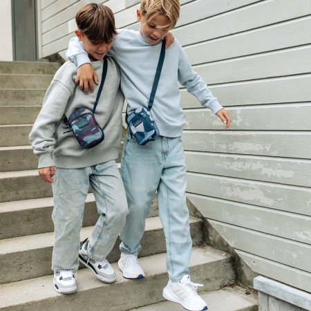 Back to school - Geanta Crossbody, Blue Brush