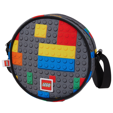 Geantă rotundă crossbody LEGO Colorful Bricks [0]