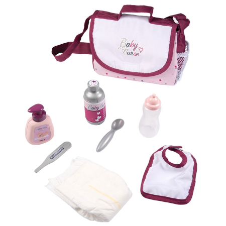 Gentuta de infasat pentru papusa Smoby Baby Nurse Changing Bag cu accesorii [0]