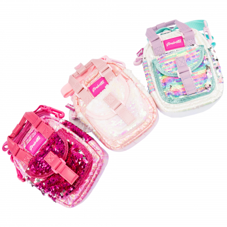 Gentuță Girabrilla Puffer – geantă matlasată cu paiete și efect irizat [2]