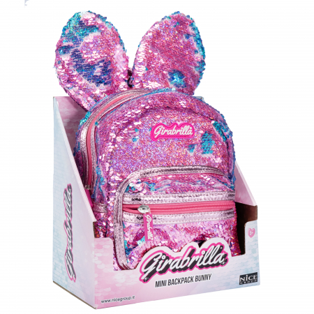Ghiozdane - Ghiozdan Girabrilla Bunny – model Iepuraș cu paiete reversibile