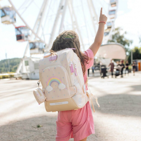 Ghiozdan, rucsac ergonomic cu perna de aer, set Active Air FLX 6 piese, Yellow Heart [1]