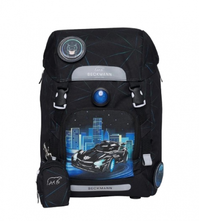 Rechizite scolare - Ghiozdan, rucsac ergonomic scoala, Clasic, Night rider