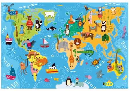 GIANT PUZZLE - ANIMAL WORLD [1]