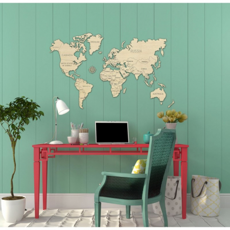 Harta lumii puzzle 3D de perete (L) [7]