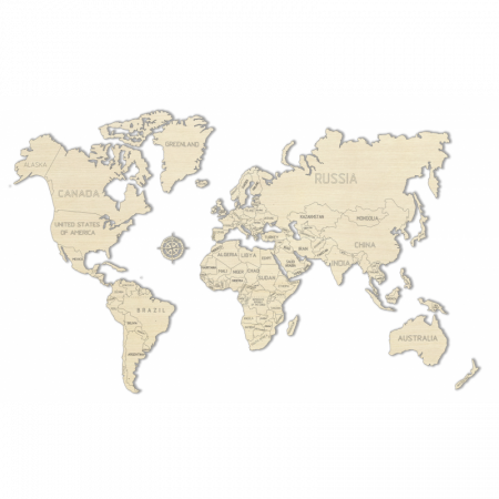 Harta lumii puzzle 3D de perete (L) [1]