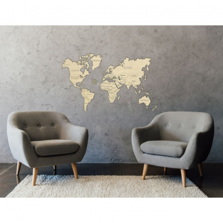 Harta lumii puzzle 3D de perete (L) [8]