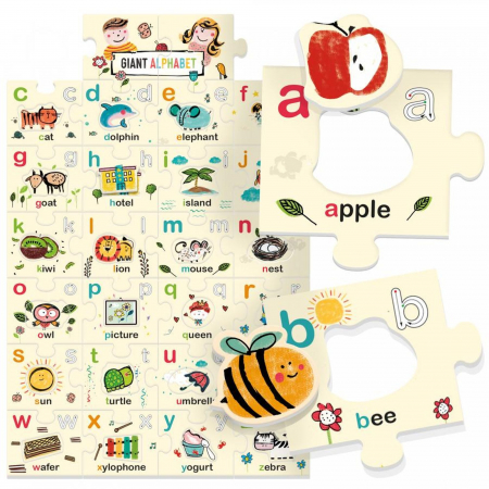 Jucarii Educative - Headu Ecoplay - Puzzle Mare Alfabetul In Engleza