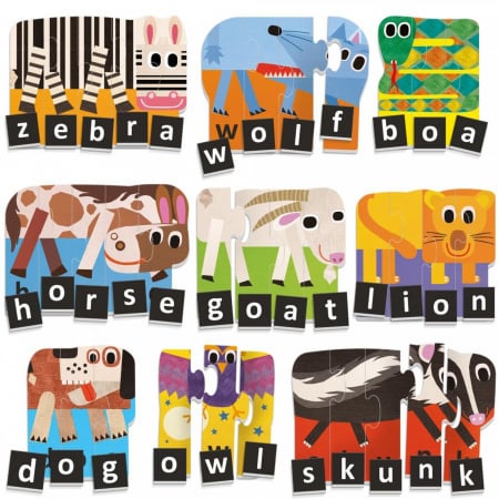 Jucarii Educative - Headu Ecoplay - Puzzle-Uri Progresive Litere Si Cuvinte Eng