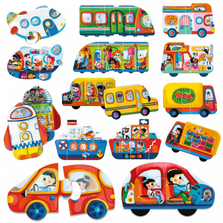 Headu Ecoplay - Puzzle-Uri Set Vehicule [0]