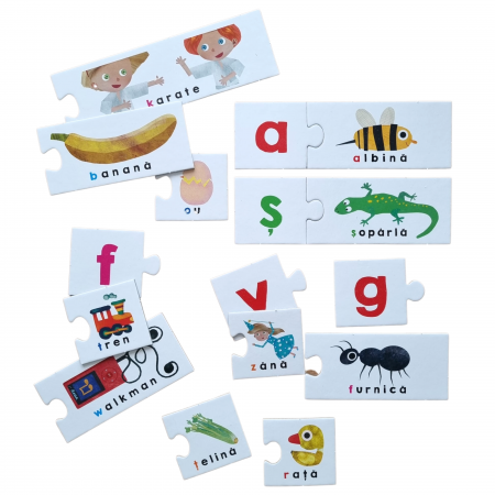 Jucarii Educative - Headu Montessori - Joc Tactil Abc Romana