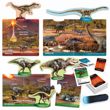 Jocuri de Memorie si asociere - Headu Stem - Joc Cu Lanterna Uv - Descopera Dinozaurii
