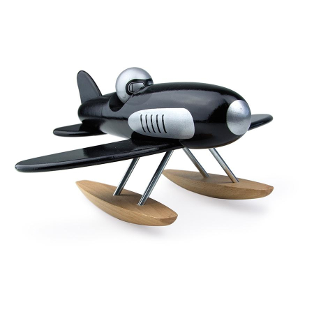 Hidroavion negru din lemn lacuit - Made in France - Vilac [0]