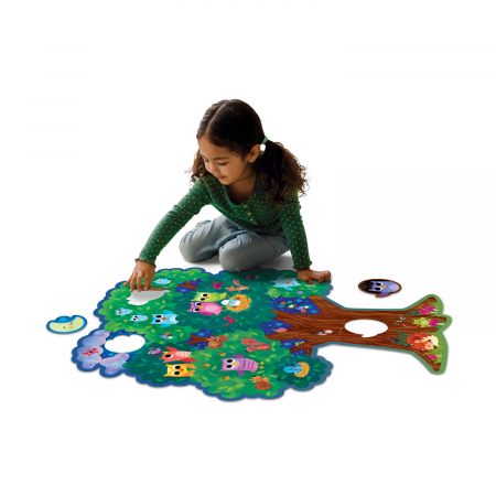 Jucarii 5-7 ani - Hoot Owl Hoot, puzzle de podea în formă de copac, cu bufnițe