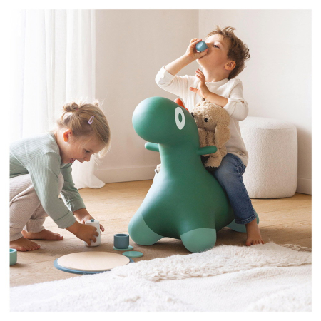Hoppi Dino, dinozaur gonflabil saltaret, verde [1]