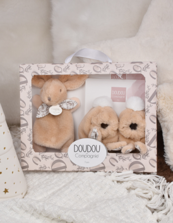 Iepuras Doudou® - Set Botosei și Jucărie de Pluș, Bej [3]