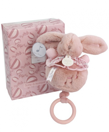 Iepuras muzical Doudou® – roz, 20 cm [2]