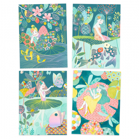 Joc creativ de razuit Iazul pastel [4]