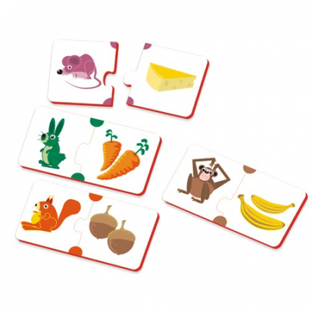 Joc de asociere Animalele si hrana lor Miniland [0]