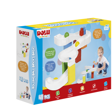 Jucarii Educative - Joc de constructie - Labirintul bilutei ( 41 piese)