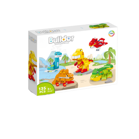 Jucarii creative - Joc de constructie STEAM - Dinozauri (135 piese)