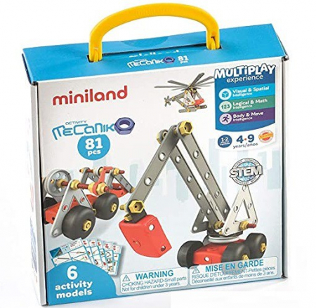 Jucarii 3-5 ani - Joc de constructii Activity Mecaniko 81 Miniland
