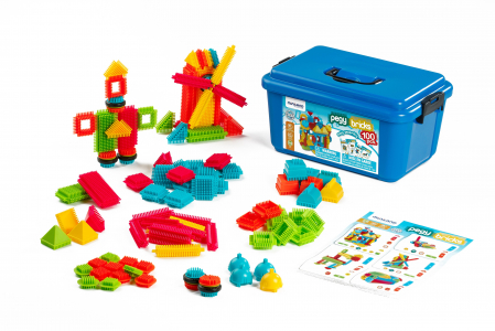 Seturi Constructie - Joc de constructii Pegy Bricks 100 Miniland