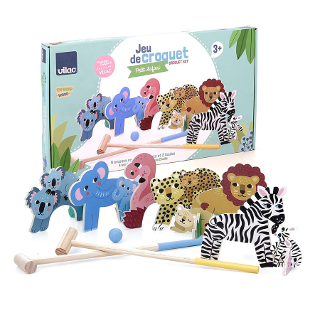Centru de activitati - Joc de crochet din lemn - Mama si Puiul - Vilac