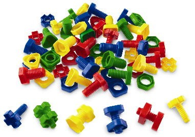 Joc de indemanare Suruburi si Piulite si cutie de depozitare Miniland [0]